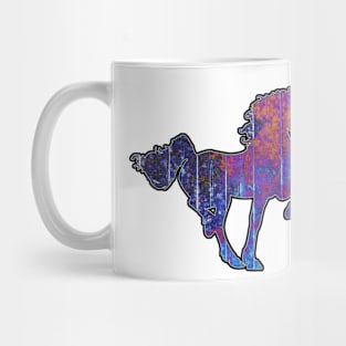 Purple Painted Wooden Unicorn Mug